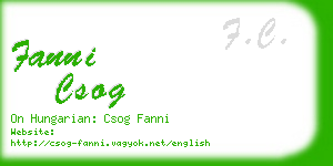 fanni csog business card